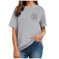 thumbnail image 4 of CAICJ98 Women's 250Th America Anniversary Casual Printed Crew Neck T-Shirt Faith Freedom 250 Years Women's T Shirts (Grey,S), 4 of 7