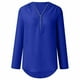 thumbnail image 4 of Camisa holgada de gasa para mujer - Top de manga larga con cremallera en tallas grandes - Color liso, estilo moderno - S-XXXXXL, 4 of 4