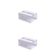 thumbnail image 1 of Injueey Caja de pañuelos Organizador de almacenamiento de papel impermeable Sin perforaciones Servilleta Contenedor Organización Restaurante Cocina Blanco 2piezas Injueey CBP330338, 1 of 6