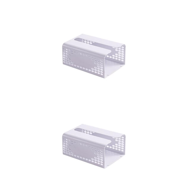 Naiovety Caja de pañuelos Dispensador de papel a prueba de agua Organizador de almacenamiento Contenedor de servilletas Accesorio Restaurante Cocina Blanco 2piezas Naiovety CBP330338
