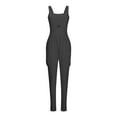 thumbnail image 6 of aidice Workout Romper for Women Square Neck Sleeveless Keyhole Fitting Ruched Athletic Pants Jumpsuits, 6 of 8