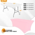 thumbnail image 2 of Mantel SEPARO, paquete de 2, funda de mesa ajustable de spandex rosa de 6 pies, 2 of 8