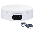thumbnail image 2 of White 360 degree Electric Rotating Display Turntable Speed Adjustbale USB Charging, 2 of 10