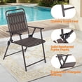 thumbnail image 4 of JMYMRY 3-Piece Folding Patio Bistro Set, All Weather Waterproof Rustproof Outdoor Table and Chairs, Space Saving Foldable Patio Furniture for Balcony Deck Yard Garden, Classic Grey, 4 of 8