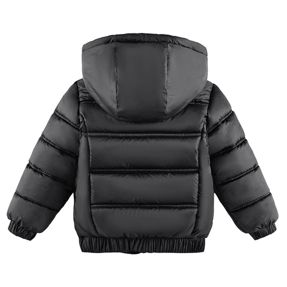 Vedolay Suit Jacket Boy's Jacket Letter Print Long Sleeve Color Block Winter Coat,Black 4-5 Years
