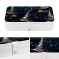thumbnail image 4 of Witch Hat Elegant PU Leather Portable Organizer Box with Removable Compartment - Earring Holder, Decorative Box, Jewelry Box, 4 of 6