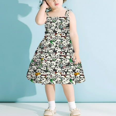

Hunpta Toddler Baby Kids Girls Sleeveless Strap Summer Beach Dresses Casual Clothes