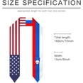thumbnail image 6 of Slovenia Mix USA United States Flag Graduation Stole For International Student Stole Pride Cheers Shawls, 6 of 6