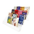 thumbnail image 1 of FixtureDisplays® 4-Tier 18.4 x 16.6 x 14.5" Wire Display Rack Literature Brochure Magazine Stand Book Tabletop Rack, 2.5" Deep Open Shelves Book Rack Signing 119361-WHITE, 1 of 12