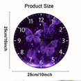 thumbnail image 2 of ZXCXRQFa Flying Butterfly Glowing Kitchen Home 10 Inch Silent Vintage Design Round Wall Clock Numerals Design Non Ticking Retro Clocks Home Decor Desk Clock, 2 of 7