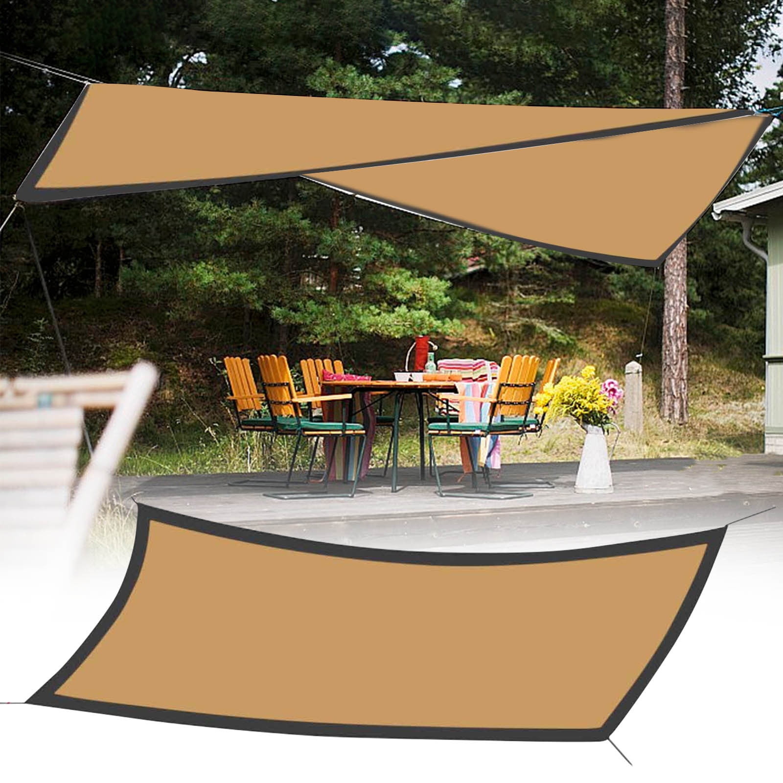 Byujiro Sun Shade Net 6.5x6.5ft Encrypted Thickened Sun Shade Cloth with Border, UV Block Heat Shield Cover for Garden, Plants, Greenhouse, Patio & Deck