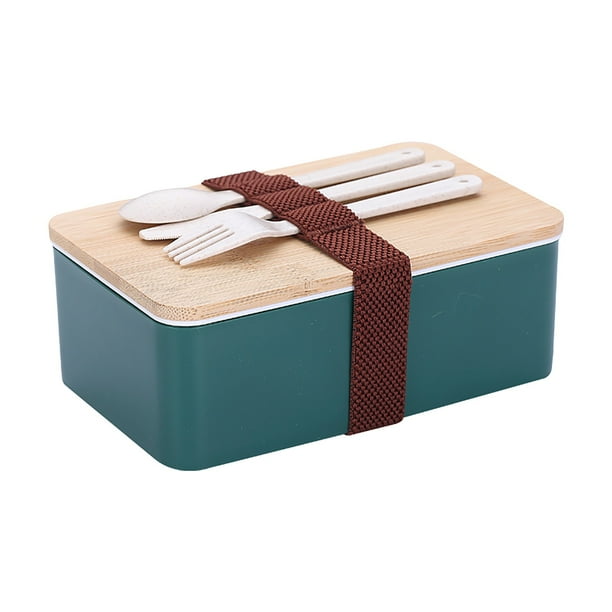 Wooden Bento Box for Microwave Double Layer Lunch Box Portable Bento ...