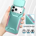 thumbnail image 6 of Compatible with iPhone 17 Pro Max Phone Case,With Sliding Camera Cover,2-in-1 Heavy Duty Design,Rugged Non-Slip Shockproof Anti-Scratch Protection Anti-fall Durable Phone Case,Green, 6 of 7