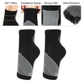 thumbnail image 4 of Unique Bargains 1 Pair Ankle Support Braces Adjustable Breathable Ankle Wrap Brace for Sports Running Black Size S, 4 of 6
