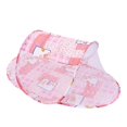 thumbnail image 2 of Baby Crib Net Folding Breathable Zipper Closure Free Installation Infant Bed Mesh Netting Pink, 2 of 4