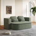 thumbnail image 7 of 2-in-1 Convertible Sofa Bed,75'' Foldable Sleeper Sofa Bed,Corduroy Floor Folding Sofa Bed Lounge Sofa with Multi Functional Blanket for Living Room Bedroom,Green, 7 of 7