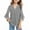 Gray, variant on CQONEPT Girls Sequin Top Sparkly Dress Shirts 3/4 Ruffle Sleeve Blouses Casual Fashion V Neck Mesh Tunics Tops Purple 110