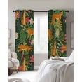 thumbnail image 2 of Tropical Plants Black Out Curtains 63 Inch Long, Room Darkening Draperies Curtains Panels, Summer Botanical Animals Flowers Leaves Thermal Insulated Curtain for Bedroom Living Room 52"x63" 2 Panels, 2 of 8