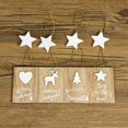 thumbnail image 3 of MesaSe 4PCS Wooden Christmas Letter Doodle Small Wooden Sign Pendant Christmas Tree Tag, 3 of 6