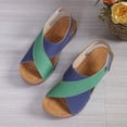 thumbnail image 5 of Willtoo Women's Contrast Color Flat Orthopedic Sandals 2026, Crisscross Strap Open Toe Summer Shoes, Comfortable Orthopedic Sandals, 5 of 5