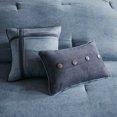 thumbnail image 4 of Home Essence Powell 7 Piece Faux Suede Comforter Set, Queen, Dark Navy, 4 of 14
