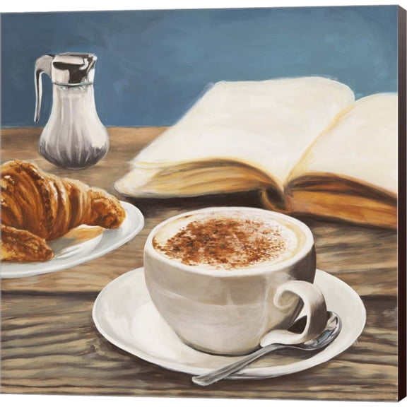 Cappuccino & Book by Sandro Ferrari, Canvas Wall Art