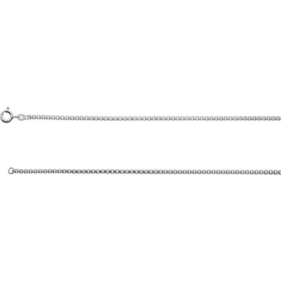 Sterling Silver Necklace - 10.3 Grams - 18 Inch 2mm Box Chain With Spring Ring