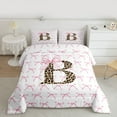 thumbnail image 2 of Castle Fairy Female Men Adults Personalized Initial Bowtie B Full Size Comforter Sets 3-Piece,Animal Cheetah Print Bedding Comforter Set,Dreamy Princess Lightweight Bedding Sets, 2 of 8