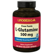L-Glutamine Capsules 500mg | 300 Count | Non-GMO, Gluten Free Supplement | by Lindberg