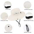thumbnail image 4 of Sombrero de playa Sun Hat UTOWO de verano con protección UV para mujer, 4 of 9