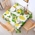 thumbnail image 2 of Yellow Lemon Fruit Limes White Pattern Square Tablecloth,Waterproof Square Table Cover,Wipeable Spillproof Washable Table Cover for Home Kitchen Party Decor 60"x60"(152x152cm), 2 of 6