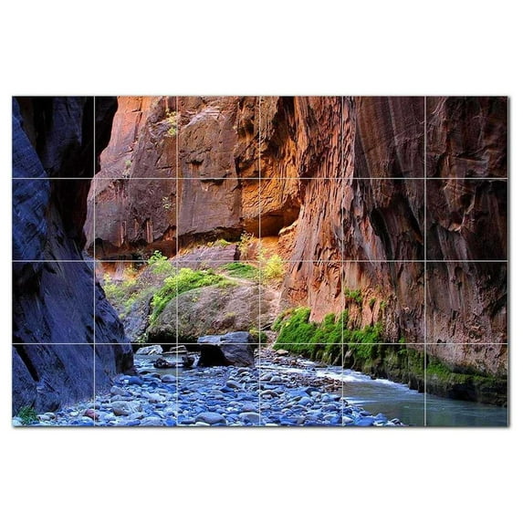Canyon Picture Ceramic Tile Mural Kitchen Backsplash Bathroom Shower, 404378-M64