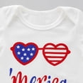 thumbnail image 4 of Actoyo Infant Baby Boys Girls America Printed Short Sleeve Romper Outfits Clothes, 4 of 13