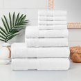 thumbnail image 3 of HOMES PERCEPTION Ultra Soft 8-Piece Towel Set - 100% Cotton - White, 3 of 8