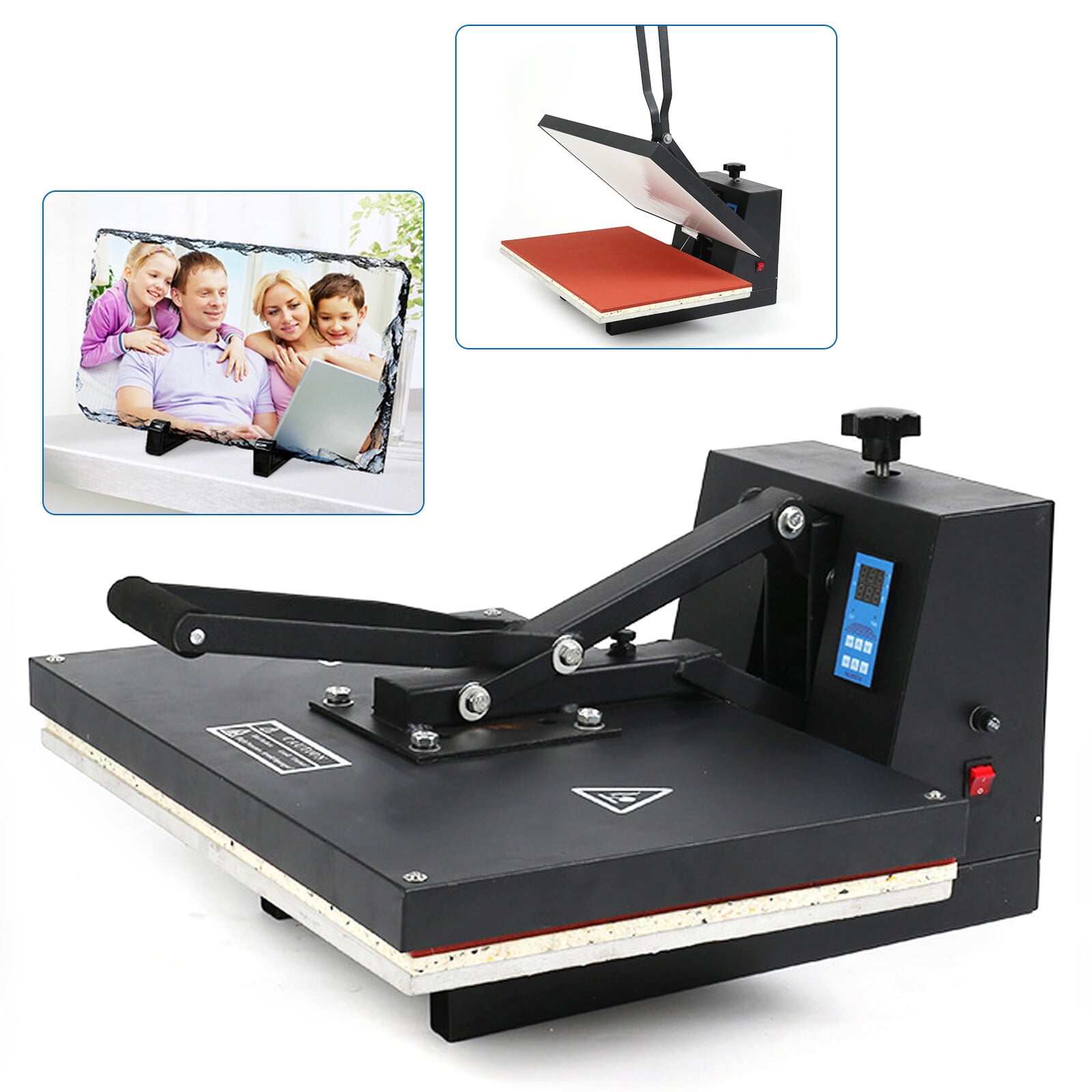 16 X 24in Heat Press Machine, Time and Temperature Adjustable, Automatic Thermostat, 1800W Flat Plate Heat Press for Clothes, Pillows 110V
