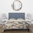thumbnail image 3 of Designart "Vintage Scene Four Blue Birds on a Branch I" Animals Bird Bedding Covert Set - Bird Blue Animals Bed Set With 2 Shams, 3 of 6
