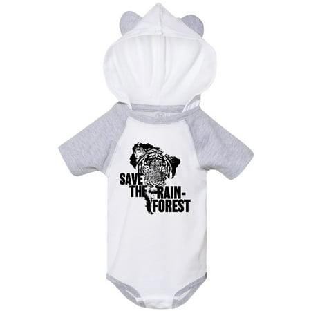 

Inktastic Save the Rainforest Tiger with South America Silhouette Gift Baby Boy or Baby Girl Bodysuit