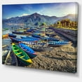 thumbnail image 1 of Designart - Colorful Boats in Pokhara Lake - Large Boat Canvas Art Print, 1 of 1
