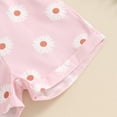 thumbnail image 6 of Toddler Baby Girl Clothes Floral Daisy Bib Overalls Suspender Shorts Romper Jumpsuit Kids Girls Shortall Summer Outfit, 6 of 7