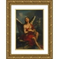 thumbnail image 1 of Circle Of Ignaz Stern 11x14 Gold Ornate Wood Frame and Double Matted Museum Art Print Titled - An Angel,&nbsp;Possibly an Allegory of Divine Love, 1 of 4