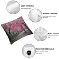 thumbnail image 6 of Acheng Throw Pillow Cover Blossoms in Central Park Landscape Cherry Trees Forest Spring Season Picture Decorative Pillow Case Funny Home Decor Square Cushion Pillowcase Set Of 2 24x24in, 6 of 7