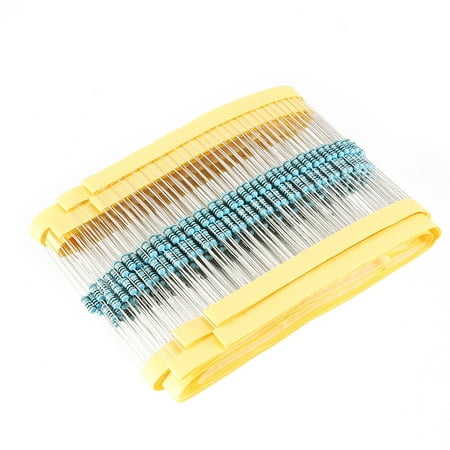 400Pcs 1/4W 0.25W 1% Tolerance 100K Ohm Through Hole Axial Flameproof Metal Oxide Film Resistor