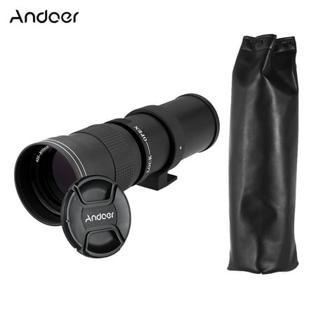 Andoer 420-800mm F/8.3-16 HD Super Telephoto Manual Zoom Lens with T-Mount for Canon Nikon Minolta Sony Pentax Olympus DSLR