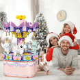 thumbnail image 3 of Music Box Building Toys, Rotating Carousel DIY Building Block for Girls and Boys 6 -12 Years Old, 874 pcs, STEM Construction Toy Christmas and Birthday Gifts for Adults and Aged 8 9 10 11 12 Kids, 3 of 5