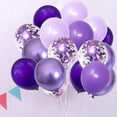 thumbnail image 5 of Kit de arco de guirnalda de globos de tonos morados, surtido de 5, 10 ", 12 confeti metálico claro pastel oscuro, juego de globos morados para boda, cumpleaños, morado, 100 Uds., 5 of 5
