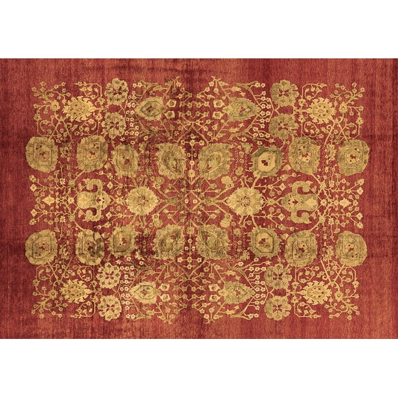 Ahgly Company Indoor Rectangle Oriental Brown Industrial Area Rugs, 2' x 5'