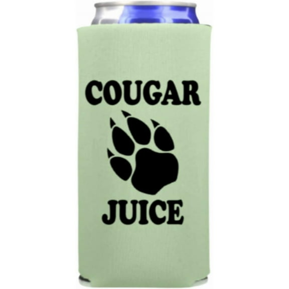 Cougar Juice Funny Slim Can Cooler (Mint)