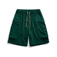 thumbnail image 4 of Sngxgn Men's Casual Shorts Drawstring Summer Beach Stretch Waist Gym Shorts(Green,XXXXXL), 4 of 4