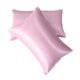 thumbnail image 2 of Juego de 2 fundas de almohada de satén Bemona: fundas de almohada sedosas para cabello y piel, con cierre de sobre, similares a las fundas de almohada de seda, color rosa., 2 of 4