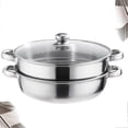 thumbnail image 2 of Stainless Steel Set Induction Steamer Pot Stainless Steel Steamer Cooker Pot Seafood Steam Pot, 2 of 3